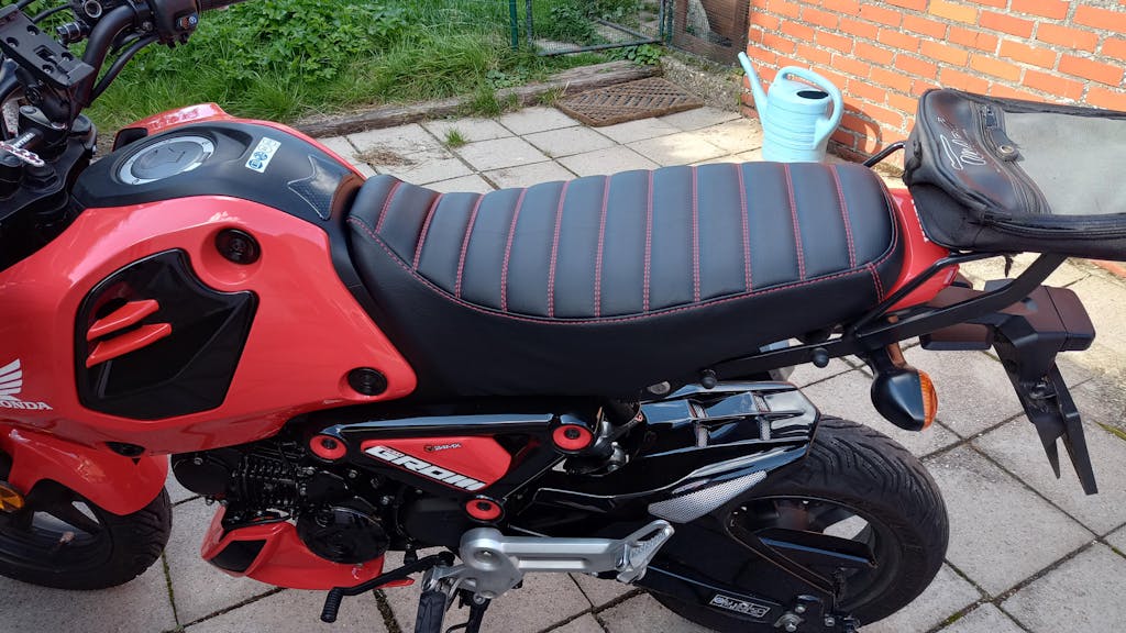 READY TO SHIP! 2022 - 2025 Honda Grom Tuck and Roll Seat Cover Padded
