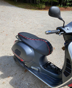 Vespa GTS 250/300 Padded Charcoal and Black Seat Cover