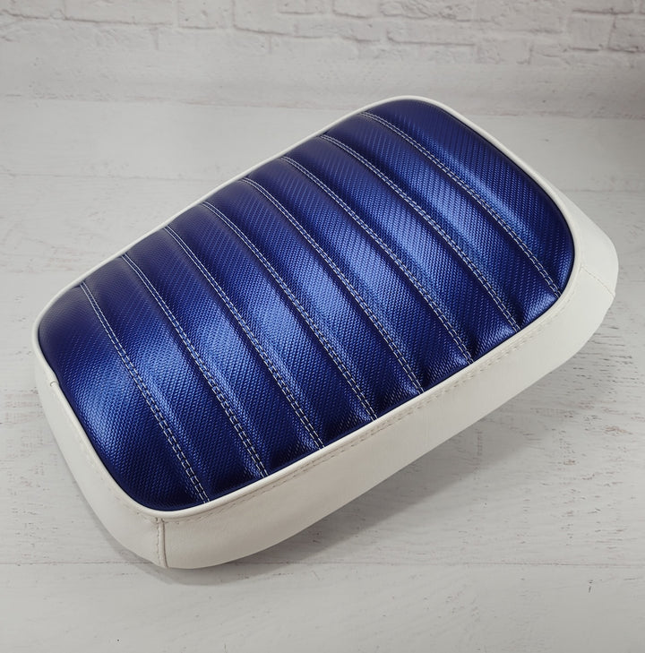 Honda Ruckus Blue Carbon FIber Padded Tuck and Roll Seat Cover