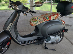 Ecru Floral Seat Cover Stay Cool in the Sun - For Vespa · Honda · Genuine · Lance · Kymco · More