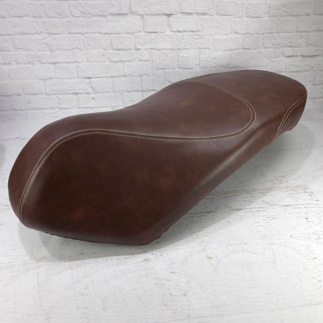 Piaggio Liberty Seat Cover Whiskey Brown with French Seams