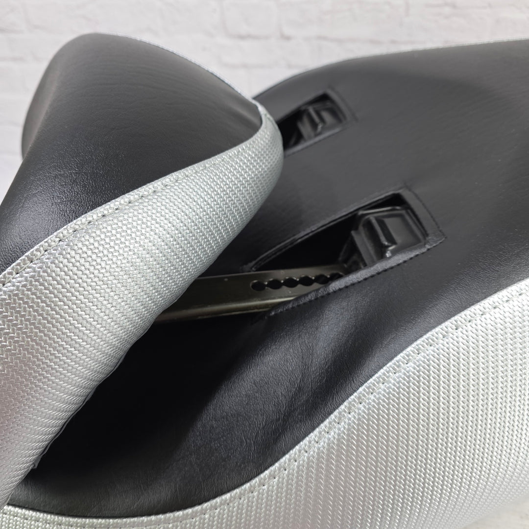 Honda Reflex 250 Black and Silver Carbon Fiber Seat Cover 2001-2007