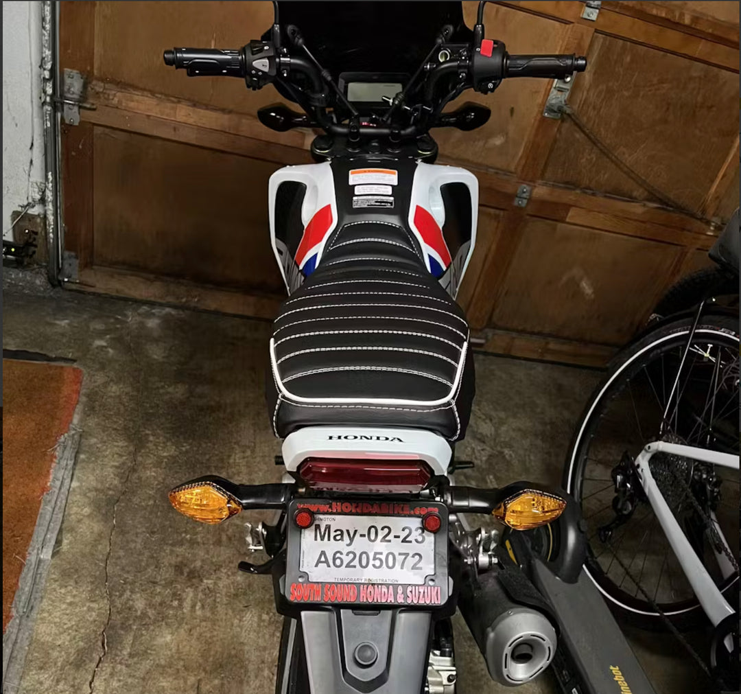 READY TO SHIP! 2022 - 2025 Honda Grom Tuck and Roll Seat Cover with Piping